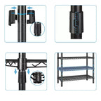 VIPEK R4 Portant à vêtements roulant robuste avec double tringle et roulettes verrouillables