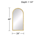 Miroir mural arqué Uttermost Portina Or mat 24 x 48