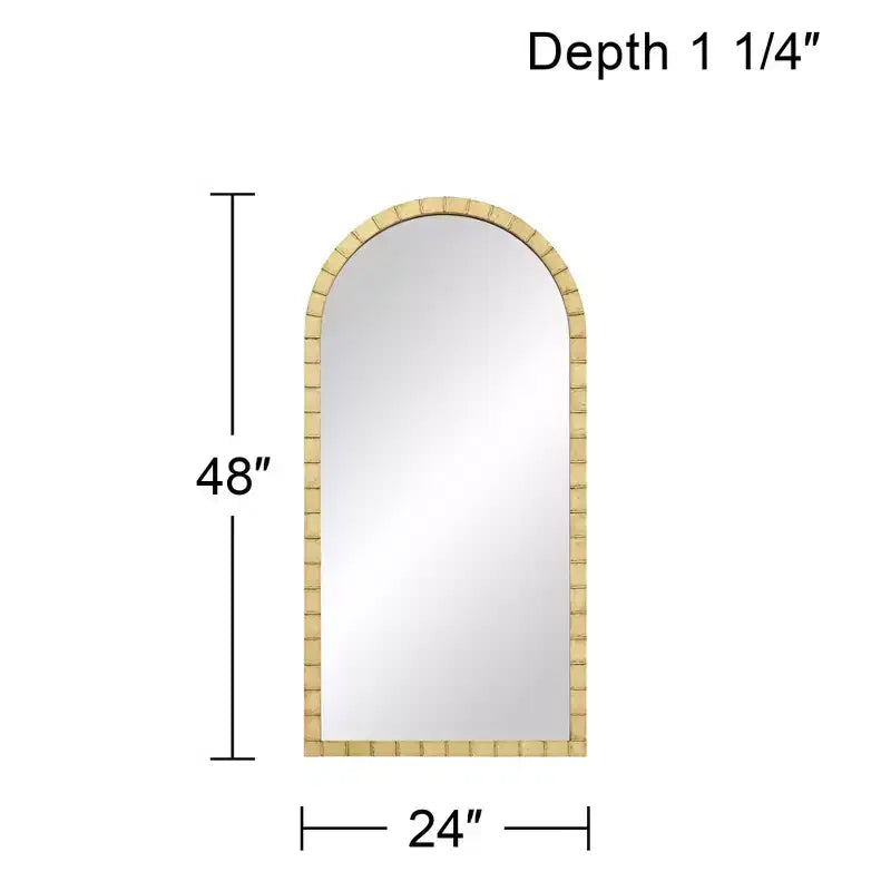 Miroir mural arqué Uttermost Portina Or mat 24 x 48