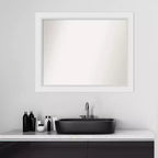 Miroir mural de salle de bain Amanti Art Blanco White, sans biseau