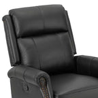 Fauteuil inclinable manuel Irène en cuir véritable, 77,5 cm de large, avec accoudoirs roulés | ART OF LIVING DESIGNS