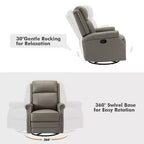 Fauteuil inclinable manuel Irène en cuir véritable, 77,5 cm de large, avec accoudoirs roulés | ART OF LIVING DESIGNS