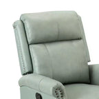 Fauteuil inclinable manuel Irène en cuir véritable, 77,5 cm de large, avec accoudoirs roulés | ART OF LIVING DESIGNS
