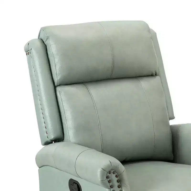 Fauteuil inclinable manuel Irène en cuir véritable, 77,5 cm de large, avec accoudoirs roulés | ART OF LIVING DESIGNS