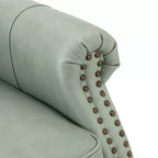 Fauteuil inclinable manuel Irène en cuir véritable, 77,5 cm de large, avec accoudoirs roulés | ART OF LIVING DESIGNS