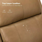Fauteuil inclinable manuel Irène en cuir véritable, 77,5 cm de large, avec accoudoirs roulés | ART OF LIVING DESIGNS