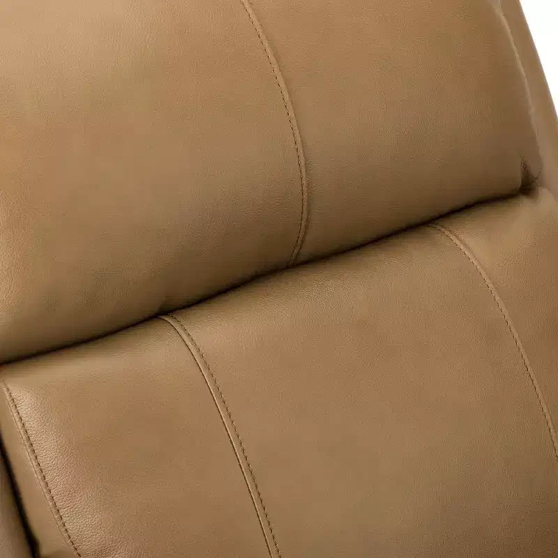 Fauteuil inclinable manuel Irène en cuir véritable, 77,5 cm de large, avec accoudoirs roulés | ART OF LIVING DESIGNS