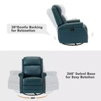 Fauteuil inclinable manuel Irène en cuir véritable, 77,5 cm de large, avec accoudoirs roulés | ART OF LIVING DESIGNS