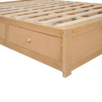 Lit plateforme en bois avec rangement intégré et 2 tiroirs-ModernLuxe