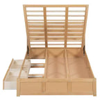 Lit plateforme en bois avec rangement intégré et 2 tiroirs-ModernLuxe
