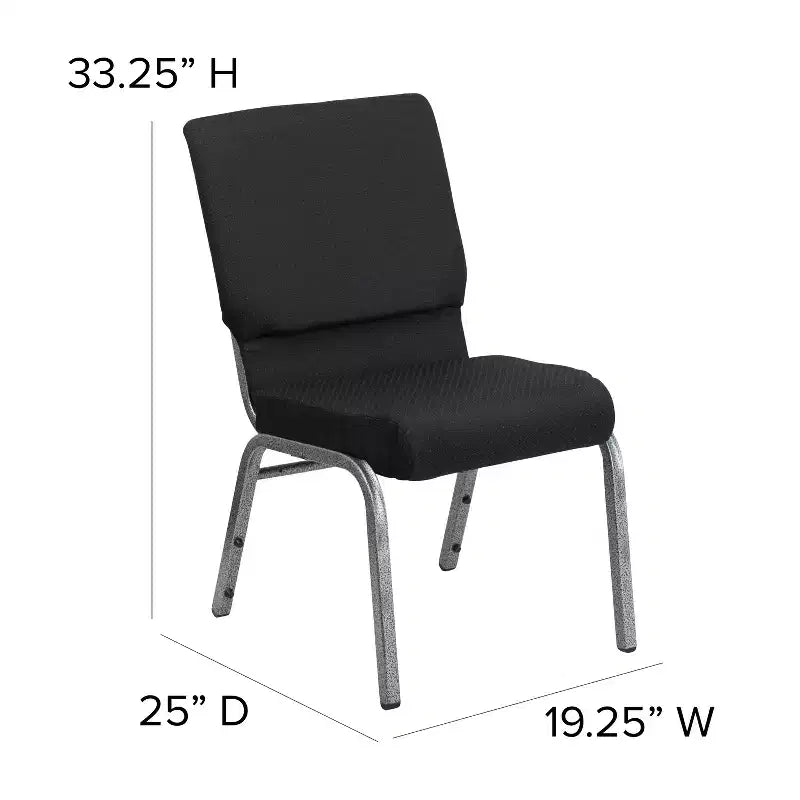 Lot de 4 chaises d'église empilables Emma et Oliver de 47 cm de large