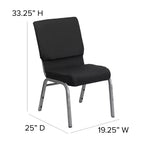 Lot de 4 chaises d'église empilables Emma et Oliver de 47 cm de large