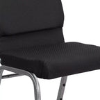 Lot de 4 chaises d'église empilables Emma et Oliver de 47 cm de large