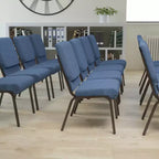 Lot de 4 chaises d'église empilables Emma et Oliver de 47 cm de large