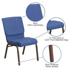Lot de 4 chaises d'église empilables Emma et Oliver de 47 cm de large