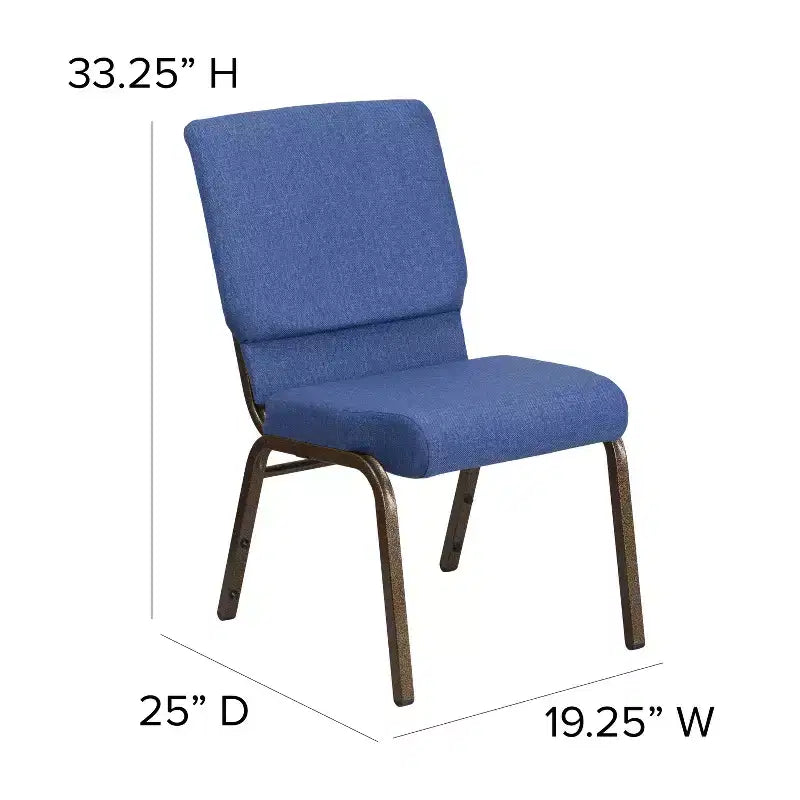 Lot de 4 chaises d'église empilables Emma et Oliver de 47 cm de large