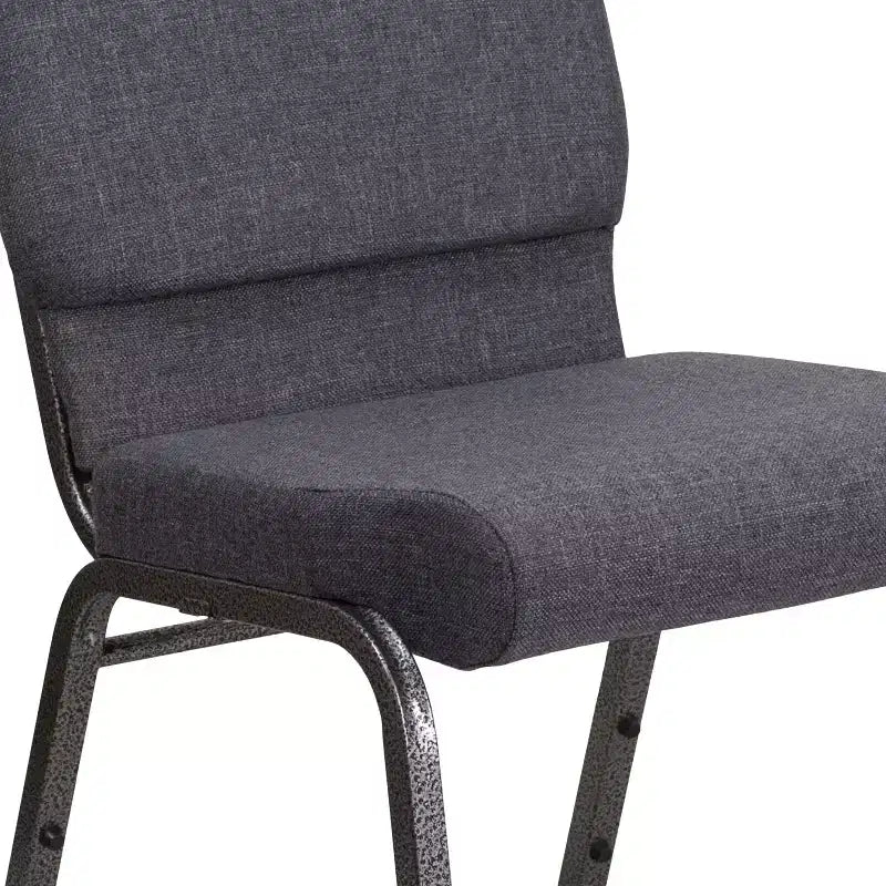 Lot de 4 chaises d'église empilables Emma et Oliver de 47 cm de large