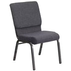 Lot de 4 chaises d'église empilables Emma et Oliver de 47 cm de large