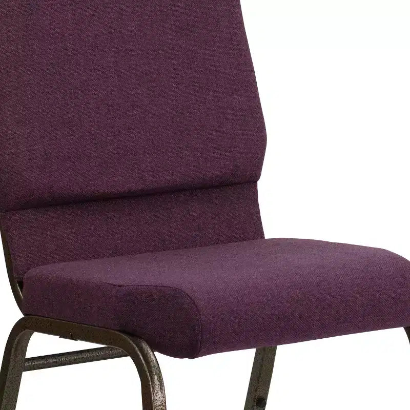 Lot de 4 chaises d'église empilables Emma et Oliver de 47 cm de large