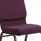 Lot de 4 chaises d'église empilables Emma et Oliver de 47 cm de large
