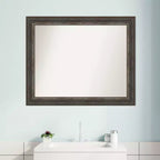 Miroir mural de salle de bain Amanti Art Alta Rustic Char non biseauté