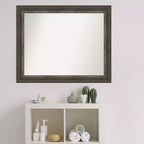 Miroir mural de salle de bain Amanti Art Alta Rustic Char non biseauté