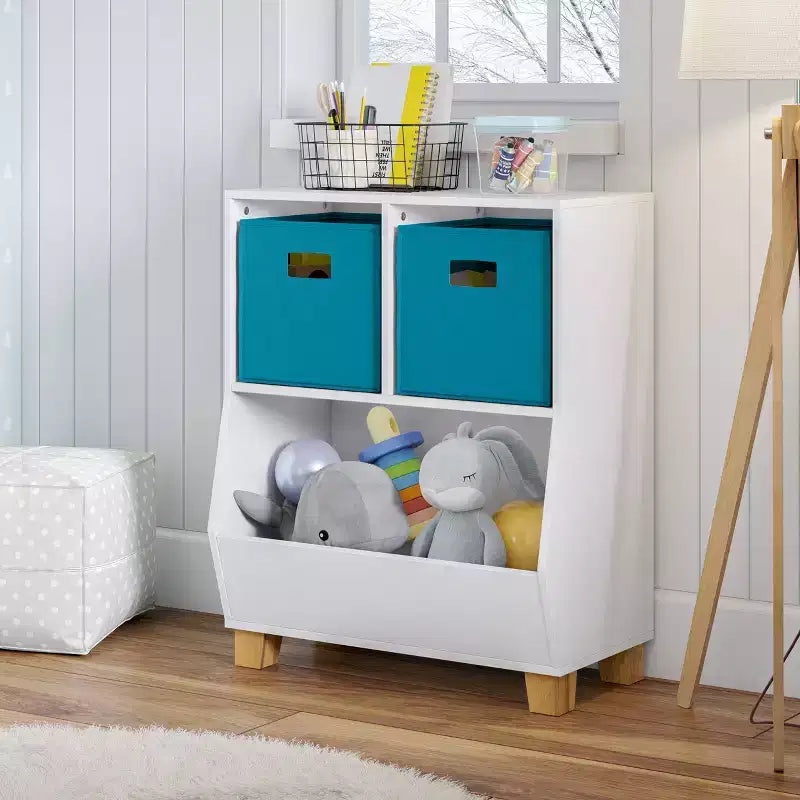 Meuble de rangement pour jouets RiverRidge Kids' Catch-All 24 avec 2 casiers et 2 compartiments de rangement