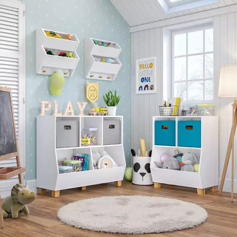 Meuble de rangement pour jouets RiverRidge Kids' Catch-All 24 avec 2 casiers et 2 compartiments de rangement