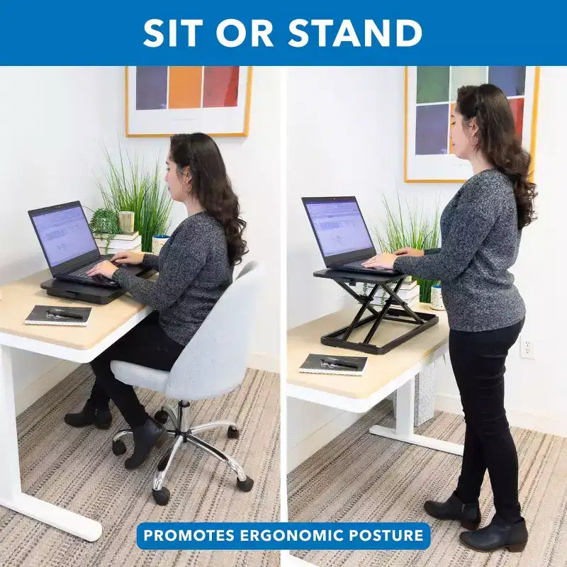 Mount-It! Support de clavier réglable en hauteur pour bureau, ergonomique, assis-debout, élévateur ergonomique pour clavier et ordinateurs portables 23,6 x 11,8 pouces