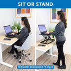 Mount-It! Support de clavier réglable en hauteur pour bureau, ergonomique, assis-debout, élévateur ergonomique pour clavier et ordinateurs portables 23,6 x 11,8 pouces