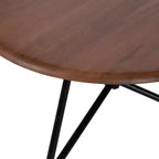 Table basse ronde Kate and Laurel Pallson, 28x28x18, Noyer marron et Noir