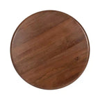 Table basse ronde Kate and Laurel Pallson, 28x28x18, Noyer marron et Noir