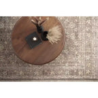 Table basse ronde Kate and Laurel Pallson, 28x28x18, Noyer marron et Noir