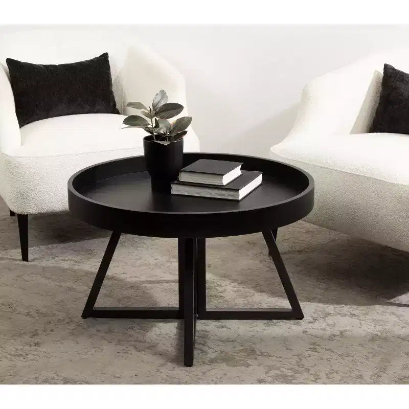 Table basse ronde en bois Kate and Laurel Avery