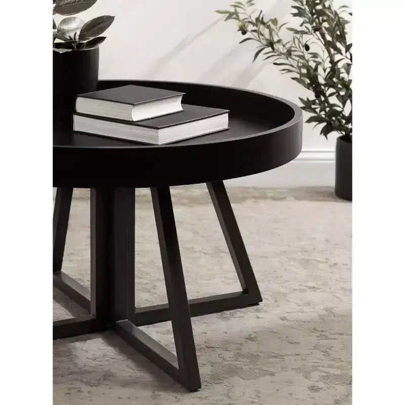 Table basse ronde en bois Kate and Laurel Avery
