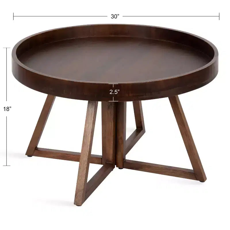 Table basse ronde en bois Kate and Laurel Avery