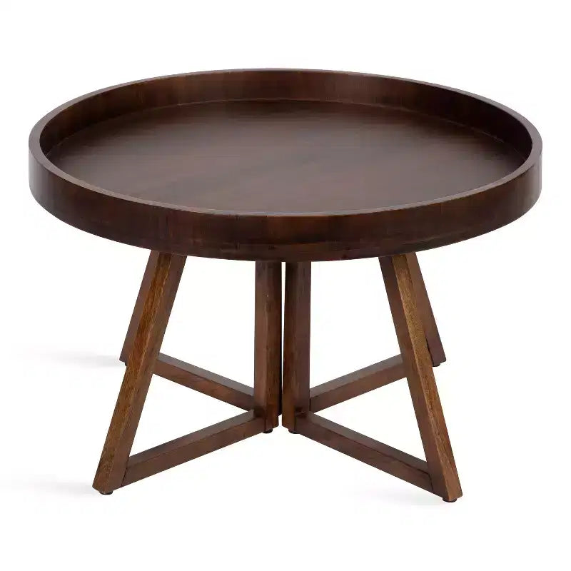 Table basse ronde en bois Kate and Laurel Avery