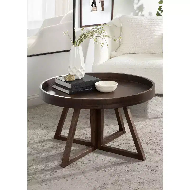 Table basse ronde en bois Kate and Laurel Avery