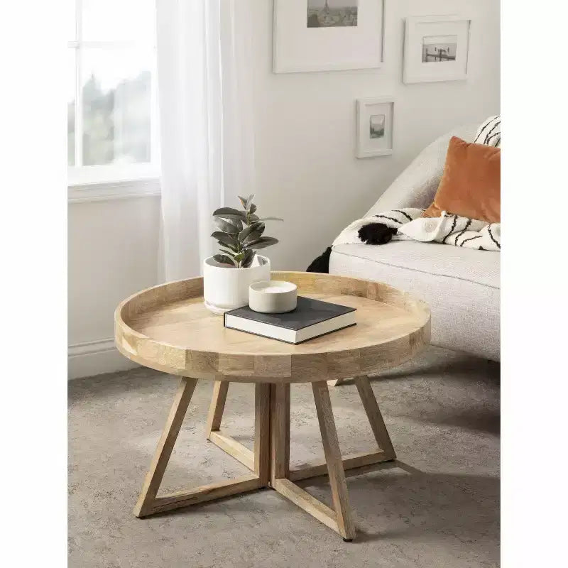 Table basse ronde en bois Kate and Laurel Avery