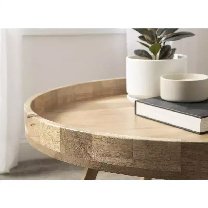 Table basse ronde en bois Kate and Laurel Avery