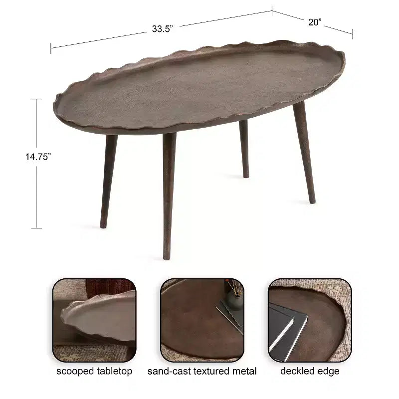 Table basse ovale Alessia de Kate and Laurel