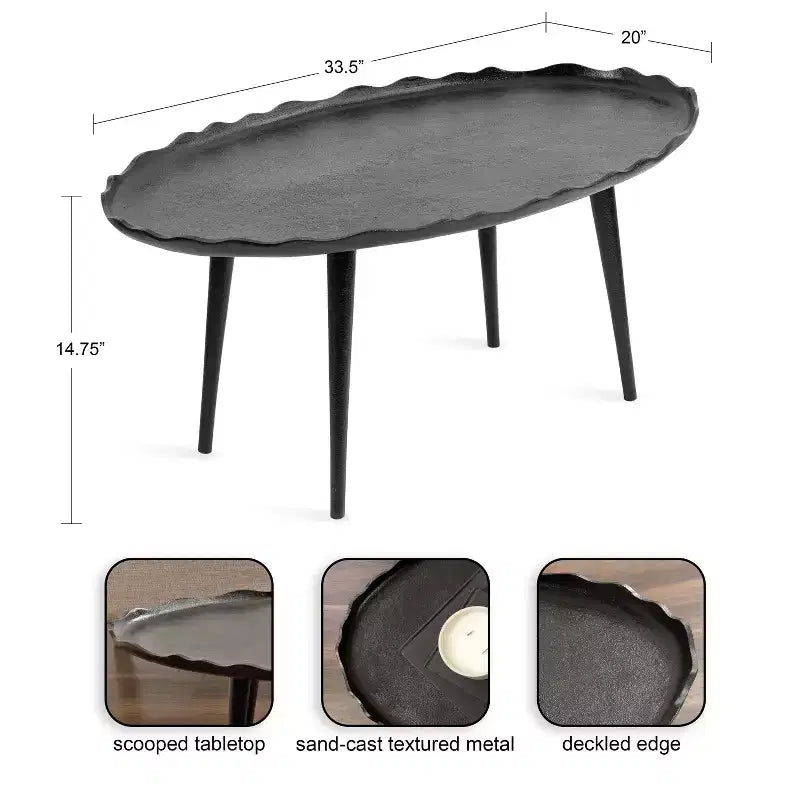 Table basse ovale Alessia de Kate and Laurel