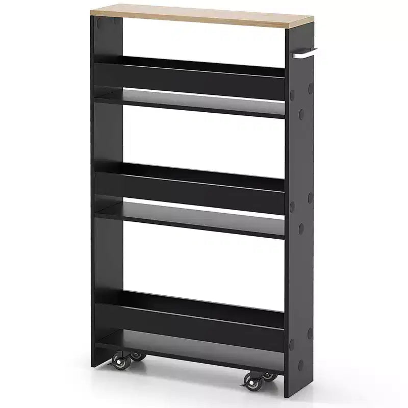 Costway Chariot de Rangement de Cuisine Slim à roulettes, Étagère Mobile avec Poignée