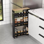 Costway Chariot de Rangement de Cuisine Slim à roulettes, Étagère Mobile avec Poignée