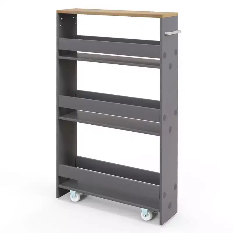 Costway Chariot de Rangement de Cuisine Slim à roulettes, Étagère Mobile avec Poignée