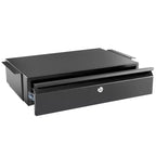 Mount-It! Tiroir coulissant sous le bureau avec serrure et 2 clés incluses | Se fixe aux bureaux, tables et établis de plus de 1,8 cm d'épaisseur | Noir mat