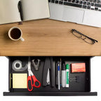 Mount-It! Tiroir coulissant sous le bureau avec serrure et 2 clés incluses | Se fixe aux bureaux, tables et établis de plus de 1,8 cm d'épaisseur | Noir mat