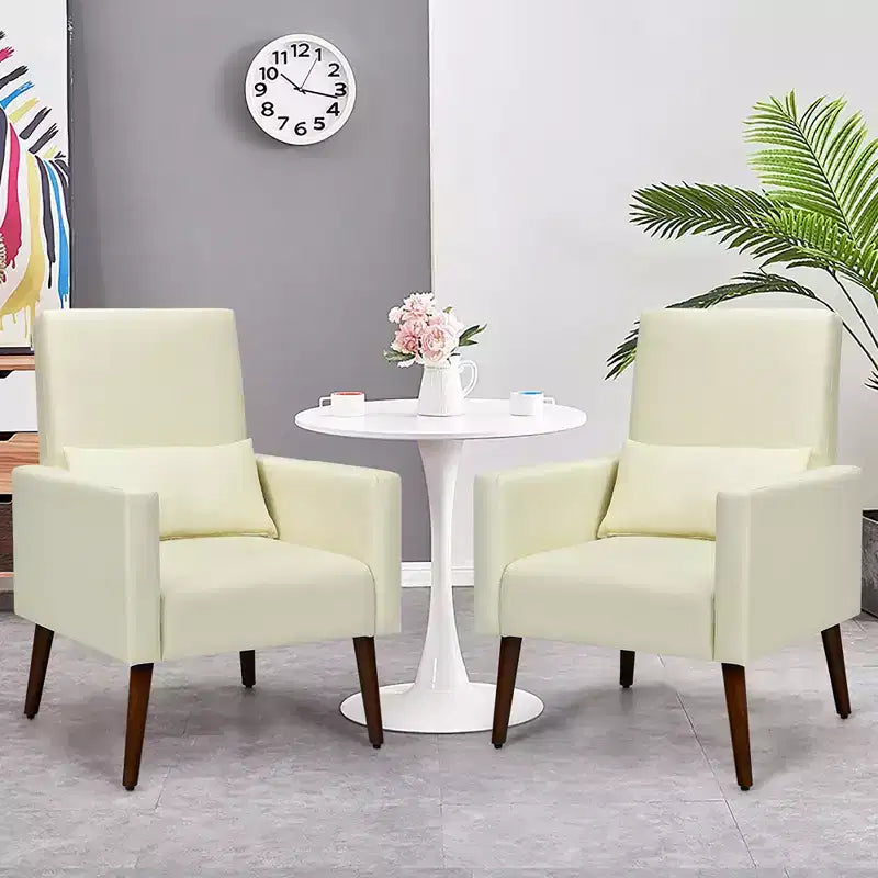 Costway Lot de 2 fauteuils à bascule rembourrés double usage avec oreiller Gris clair/Beige