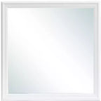 Passion Furniture Lorana 38 in. x 38 in. Modern Square Framed Silver Champagne Dresser Mirror