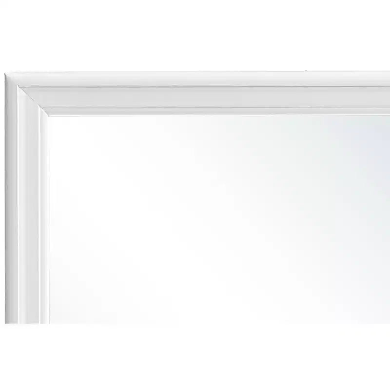 Miroir de commode carré encadré en argent champagne moderne Passion Furniture Lorana 38 po x 38 po